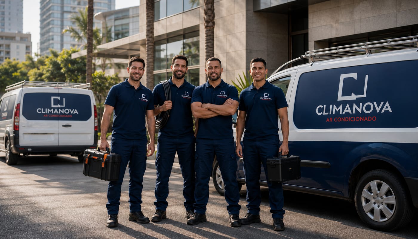 Equipe da Climanova em atendimento